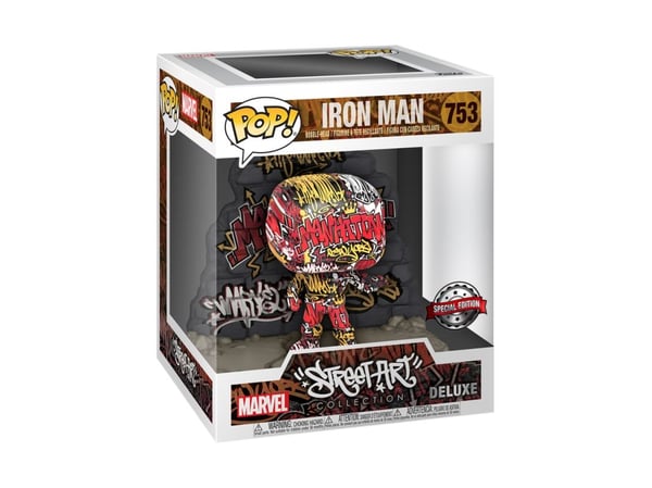 Funko Pop Actionfigur Superheltfigurer Funko POP MARVEL DELUXE IRON MAN STREET ART GRAFITTI DECO N 753