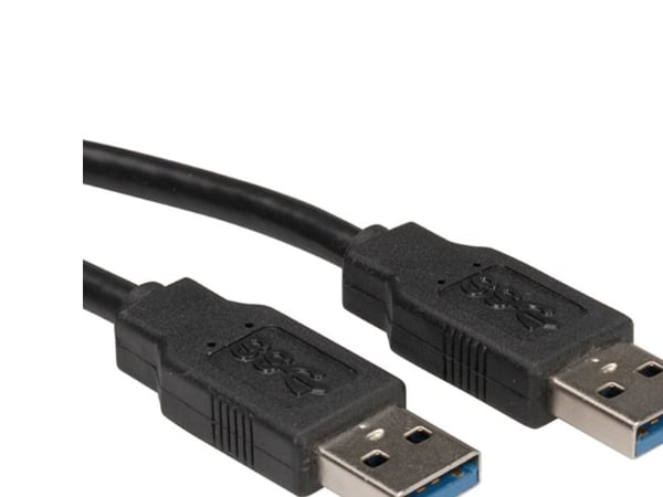 ROLINE 11.02.8971, 3 m, USB A, USB A, USB 3.2 Gen 1 (3.1 Gen 1), Hankjønn/hankjønn, Sort
