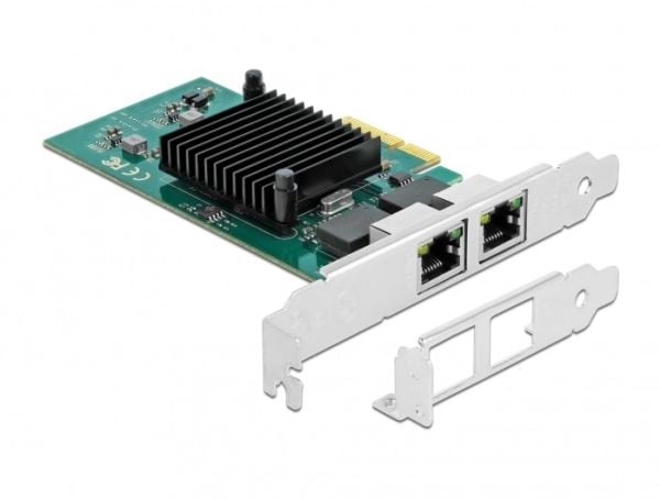 Delock - Nettverksadapter - PCIe 2.0 x4 lav profil - Gigabit Ethernet x 2