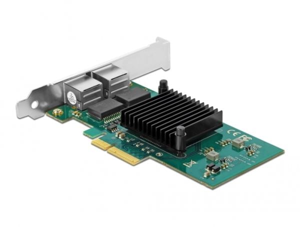 Delock - Nettverksadapter - PCIe 2.0 x4 lav profil - Gigabit Ethernet x 2