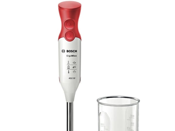 Bosch ErgoMixx MSM64110 - Håndmikser - 450 W - hvit/rød