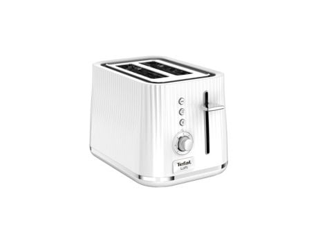 Tefal Loft TT7611, 2 skivor, Krom, Vit, Knappar, Rotations-