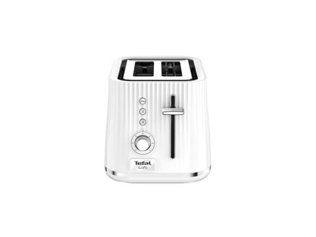 Tefal Loft TT7611, 2 skivor, Krom, Vit, Knappar, Rotations-