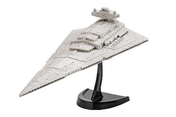 Revell modellsett Star Wars Imperial Star Destroyer i skala 1:12300, nivå 3, trofast kopi med mange detaljer, lett å lime og male, 03609, 120 År
