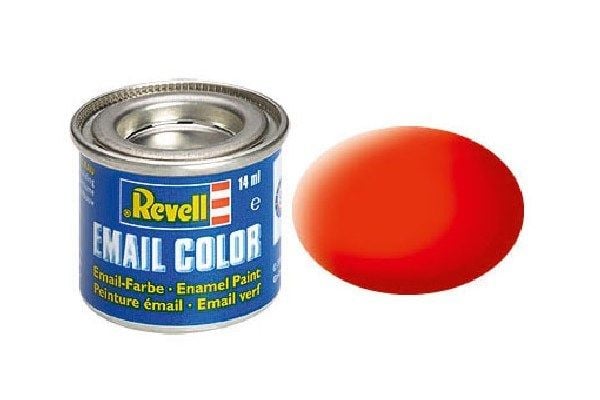 Emalj 14 ml, lysande orange, matt