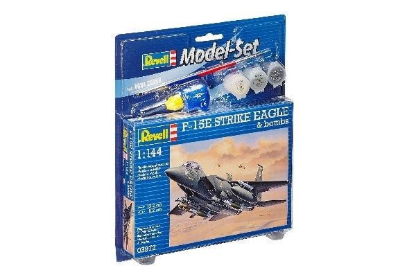 Revell 63972 Model Kit F-15E Strike Eagle & B 1:144 Målestokk 120 År