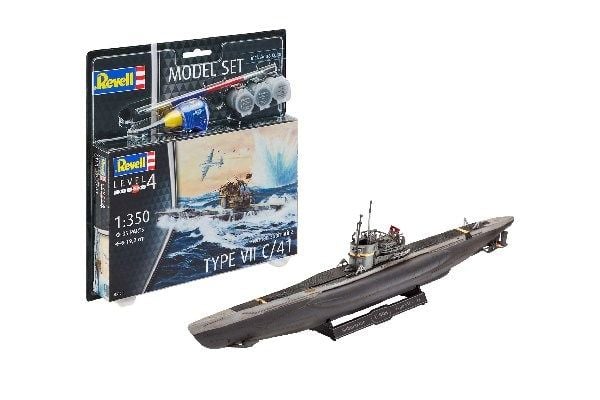 Modellsats tysk ubåt Type 1 1:350
