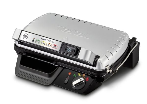 Tefal SuperGrill GC461B34 - Grill - elektrisk - 800 kvadratcentimeter - svart / sølv