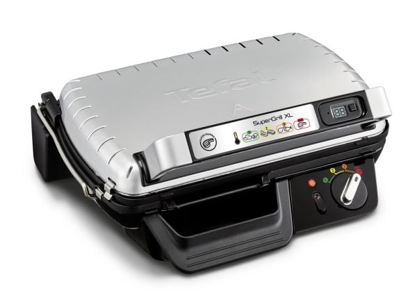 Tefal SuperGrill GC461B34 - Grill - elektrisk - 800 kvadratcentimeter - svart / sølv