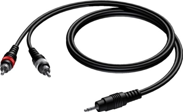 Procab Basic series CAB711 - Lydkabel - mini-phone stereo 3.5 mm hann til RCA x 2 hann - 10 m