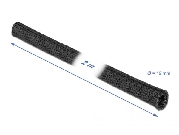 Delock - Kabelskydd - 2 m - svart