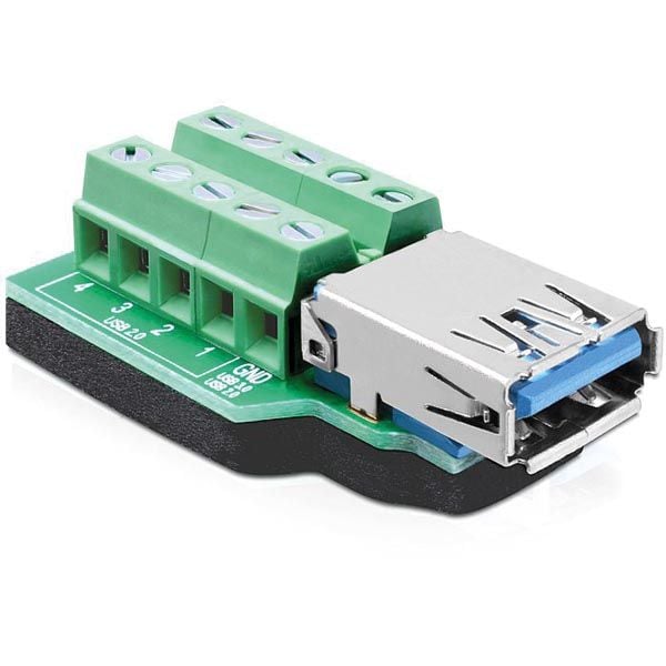 Delock - USB-adapter - 10-pins terminalblokk (hunn) til USB-type A (hunn) - USB 3.0