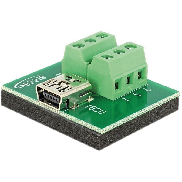 DeLOCK 65518, Mini USB, 6p, Sort, Grønn