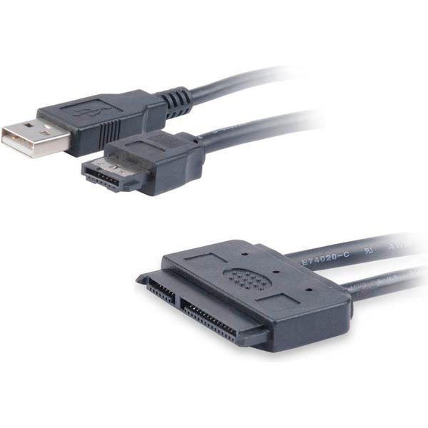 Akasa - eSATA-kabel - Serial ATA 150/300/600 - eSATA, USB (kun strøm) til SATA-kombo (hunn) - svart