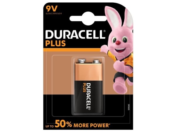 Duracell Plus Power batteri, 6LR61, 9 V, 1 stk.