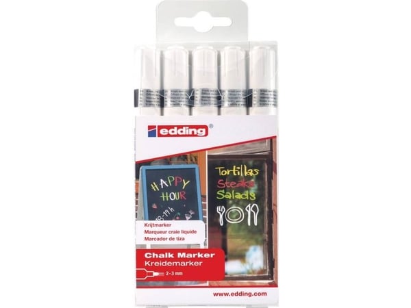 Edding e-4095 4-4095-5049 Kritpennor Vit, Vit, Vit, Vit, Vit 2 mm, 3 mm