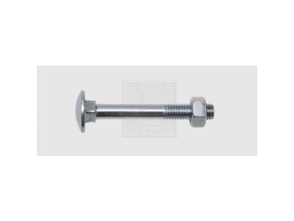 SWG DIN 603 flathode rundhode skruer M12 220 mm utvendig sekskant stål galvanisert 20 stk