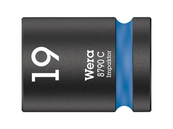 Wera 8790 C, Slaghylsa, Svart, 1 huvuden, 1/2", Metrisk, 19 mm