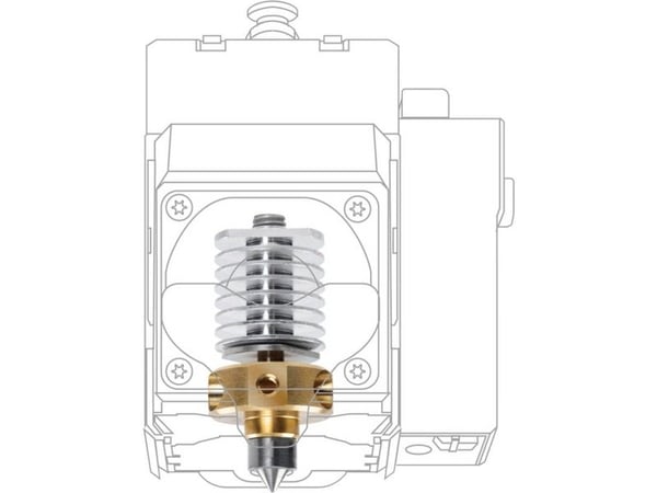 XYZprinting Quick Release HSS rustfritt stål ekstruder 0,4 mm – passer til XYZprinting da Vinci Color Quick Release HSS 0.4 RSC1SXY100F