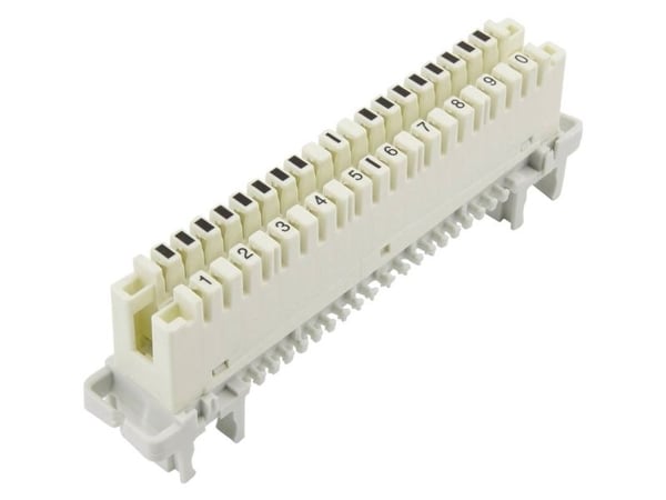 LSA Plus 2 tilkoblingsmodul 10 doble ledere 93014c1019 hvit Innhold: 1 stk