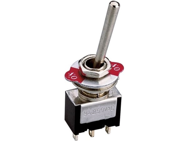 TRU COMPONENTS LB-601-2 Keinukytkin 250 V/AC 3 A 1 x On/On Klikkaava 1 kpl
