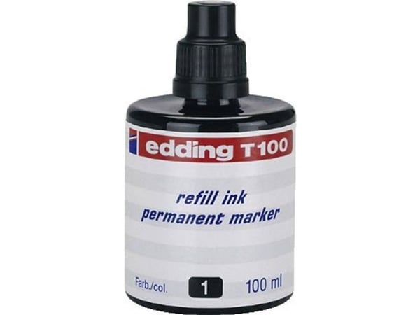 edding T 100 - Blekk - permanent - svart - 100 ml