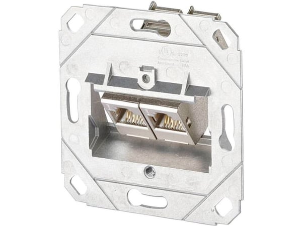 METZ CONNECT E-DAT 2x UP0 Cat.6A, RJ-45, 6a, Hopea, Metalli, 69,9 mm, 32,9 mm