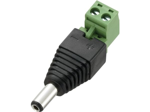 TRU COMPONENTS DC12-M Pienjänniteliitin Liitin, suora 5,5 mm 2,1 mm 1 kpl 1 kpl