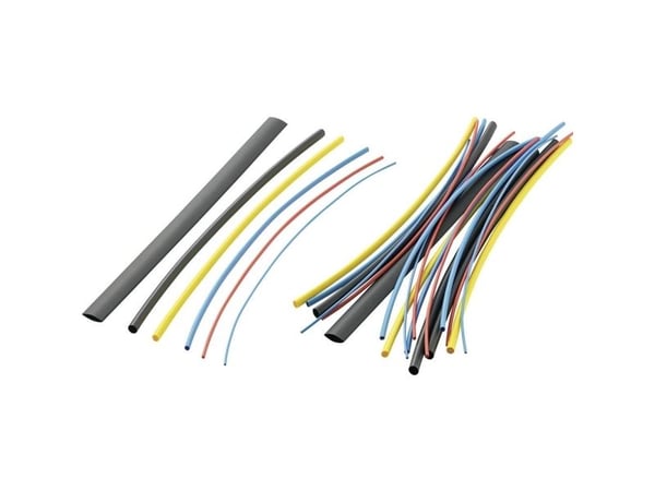 TRU COMPONENTS 1571322 Krympeslangesortiment Flerfarvet 9,50 mm 0,60 mm Krympningshastighed:2:1 28 stk