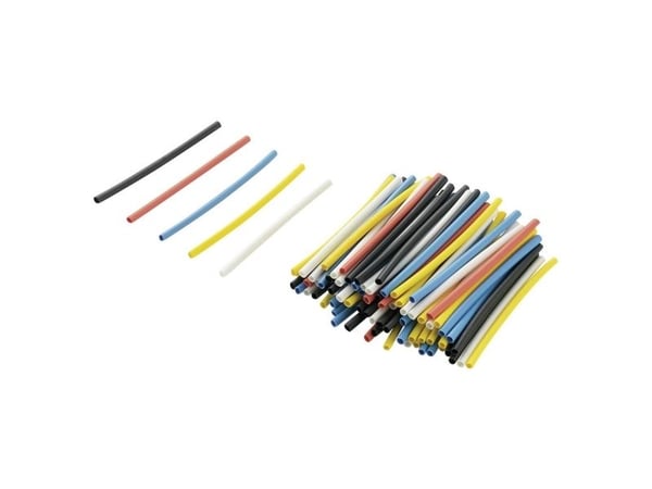 TRU COMPONENTS 1571318 Krympeslangesortiment Flerfarvet 1,20 mm 0,60 mm Krympningshastighed:2:1 125 stk