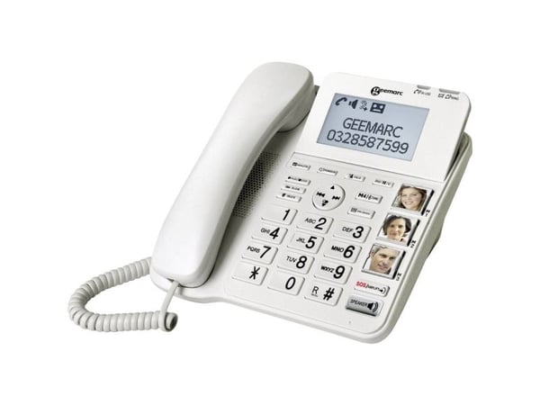Geemarc CL595 - Telefon med ledning - svarersystem med anrops-ID/samtale venter