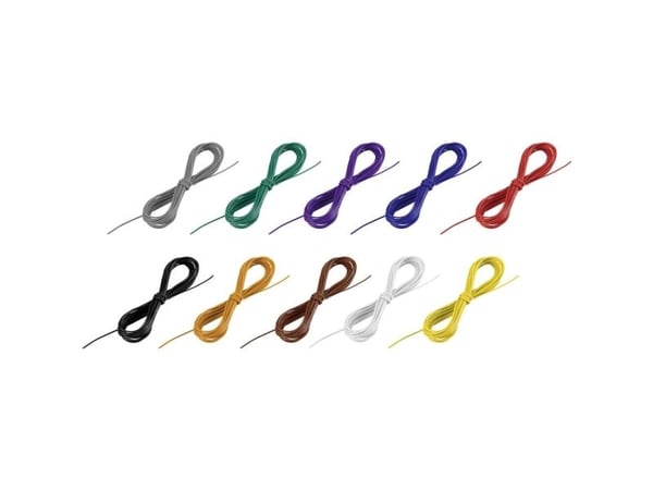 TRU COMPONENTS 1571110 Johdin LiFY 1 x 0,08 mm² Musta, valkoinen, sininen, ruskea, punainen, keltainen, vihreä, harmaa, oranssi, violetti 50 m