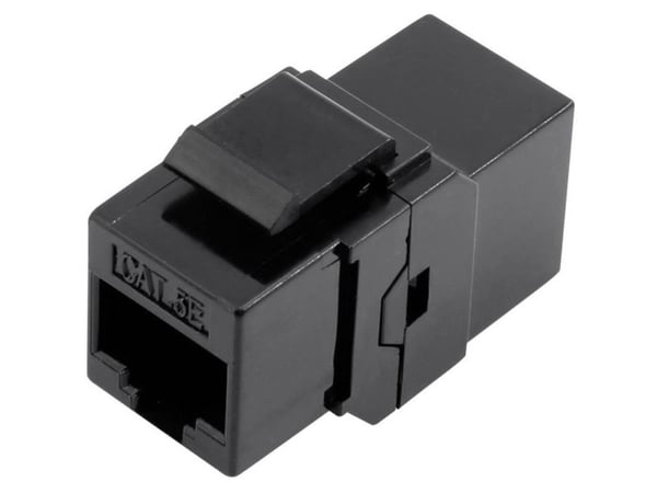 TRU COMPONENTS 93013c1176 RJ45 kaksoisliitin 1425900 sovitin, suora Musta 1 kpl