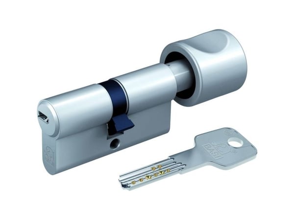 BASI BM5030-0500, Europrofilsylinder, Kromfarge, 3 stykker, 323 g, 1,5 cm