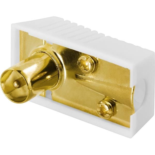Antennekontakt 9,5 mm hann, vinklet, gullbelagte kontakter