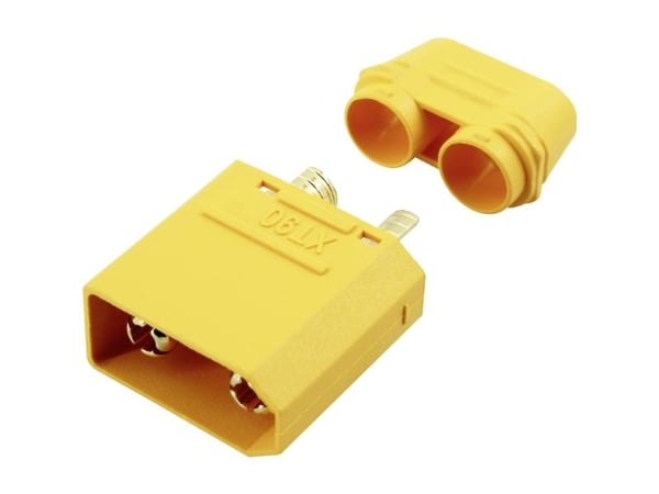 Reely RE-6702312 han-batterikontakt XT90-S gullfarget 1 stk
