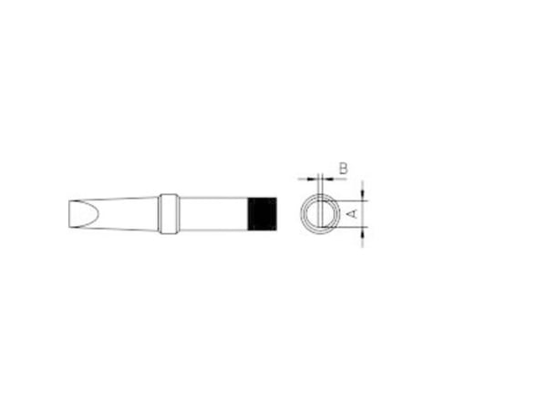 Weller 4PTA8-1 lödspets platt form spetsstorlek 1,6 mm (1 st.)