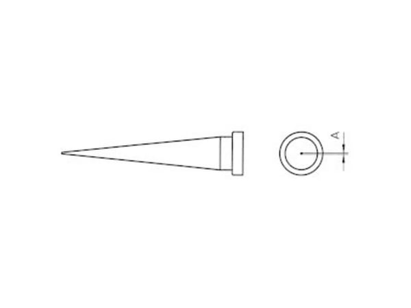 Weller LT-S loddetupp lang, konisk spissstørrelse 0,4 mm 1 stk