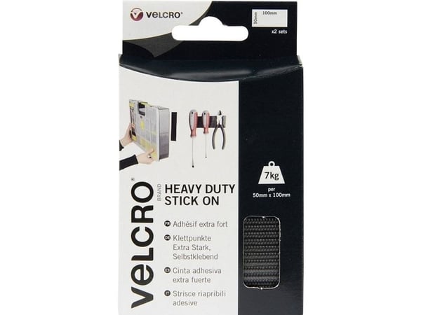 Velcro VEL-EC60239, Musta, 50 mm, 100 mm, 2 kpl