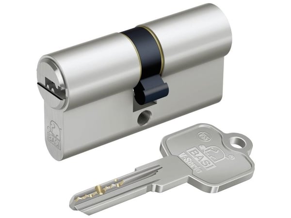 BASI VB5001-0515-0020, Europrofilsylinder, Kromfarge, 3 stykker, 374 g, 1,5 cm
