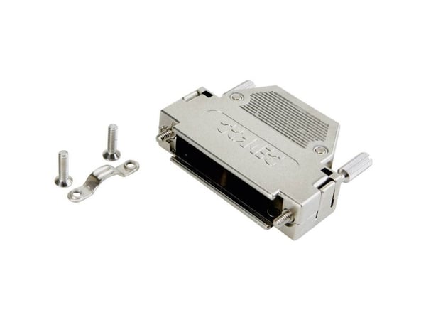Conec 165X10909XE D-SUB-kabinett, polantal 9, plast, metalliserad, 180°, silver 1 st