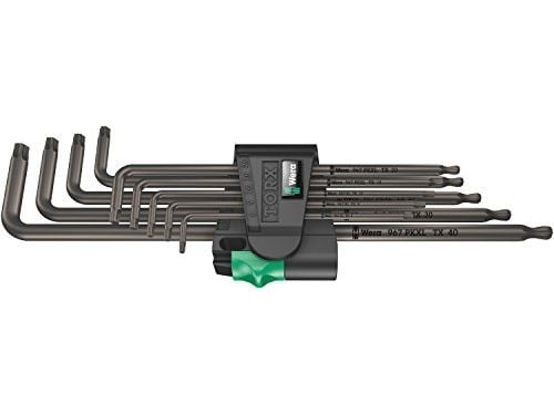 Wera 05024460001, L-torx-nøkkel, T10, T15, T20, T25, T27, T30, T40, T8, T9, Sort, Stål, Plast, CE