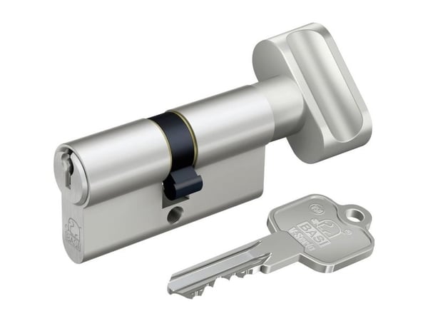BASI V50 - K30/30 mm KA, Europrofilsylinder, Nickel, 3 stykker, 1 stykker, 290 g, 1,7 cm