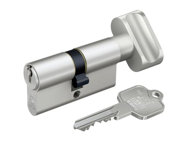 BASI V50 - K35/35 mm KA, Europrofilsylinder, Nickel, 3 stykker, 1 stykker, 320 g, 1,7 cm