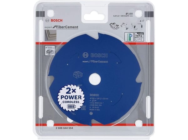 Bosch RUNDSAVKL EXP ACCU FIBERCEM 160X20MM 4T