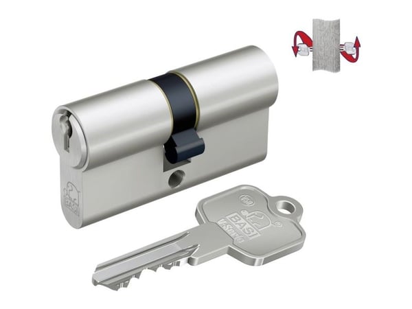 BASI V50 - 40/40 mm KA EF, Europrofilcylinder, Nickel, 3 styck, 1 styck, 290 g, 1,7 cm