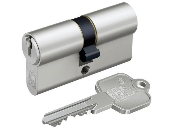 BASI V5000-0020, Europrofilsylinder, Kromfarge, 3 stykker, 290 g, 1,5 cm