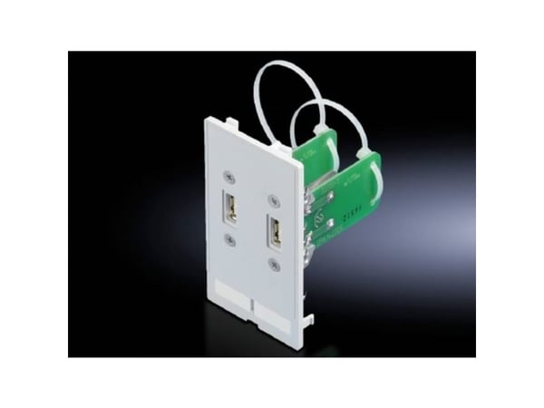 Rittal 2482.540, 2 x USB A, Valkoinen, Polykarbonaatti (PC), IP65, 80 g