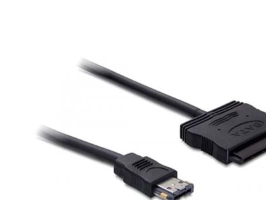 Delock - Power Over eSATA-kabel - 11 pin USB/eSATA (5/12 V) (hann) til SATA-kombo (hunn) - 50 cm