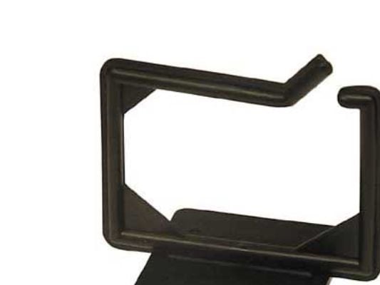Kabelhenger, skrufeste, 100x63x75mm, plast, sort